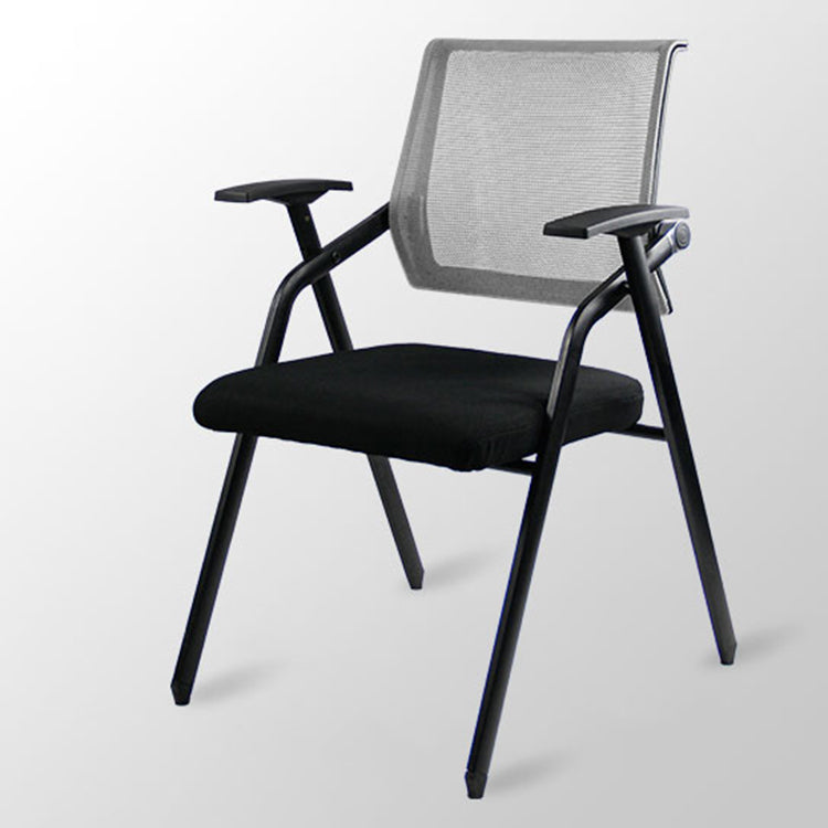 Mesh Mid Back Conference Chair Contemporary Ergonomic Fixed Arms Chairs