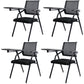 Mesh Mid Back Conference Chair Contemporary Ergonomic Fixed Arms Chairs
