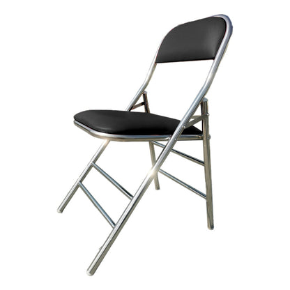 Contemporary Armless Conference Chair Stainless Steel Frame Chair Black 1 Piece Clearhalo 'furn' 'furn_office_chair' 'Furniture' 'Office Chairs' 'Office Furniture' 'office_chair' 5349731