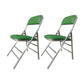 Contemporary Armless Conference Chair Stainless Steel Frame Chair Green 2 Piece Set Clearhalo 'furn' 'furn_office_chair' 'Furniture' 'Office Chairs' 'Office Furniture' 'office_chair' 5349738
