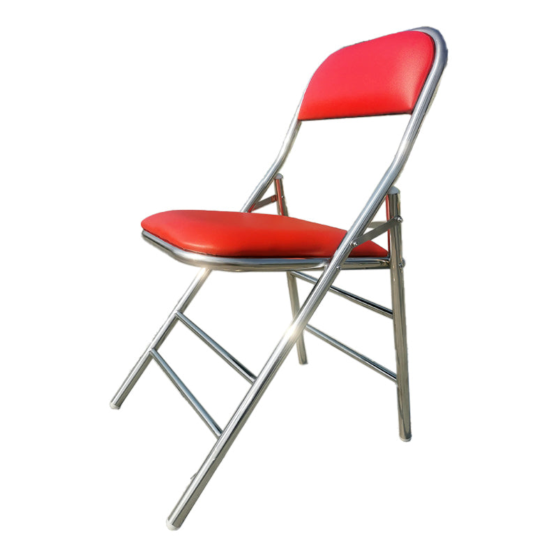 Eigentijdse armloze conferentiestoel roestvrijstalen frame stoel