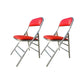 Contemporary Armless Conference Chair Stainless Steel Frame Chair Red 2 Piece Set Clearhalo 'furn' 'furn_office_chair' 'Furniture' 'Office Chairs' 'Office Furniture' 'office_chair' 5349750