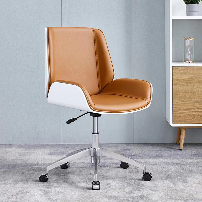 Metal Base Contemporary Armless Desk Chair Ergonomic Mid-Back Office Chair Clearhalo 'furn' 'furn_office_chair' 'Furniture' 'Office Chairs' 'Office Furniture' 'office_chair' 5349764