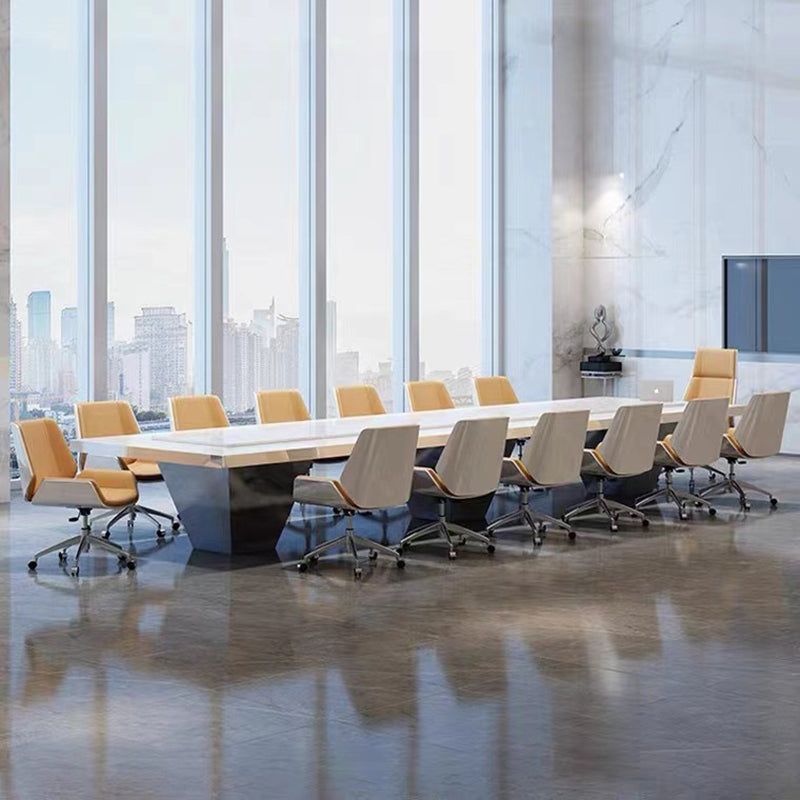 Metal Base Contemporary Armless Desk Chair Ergonomic Mid-Back Office Chair Clearhalo 'furn' 'furn_office_chair' 'Furniture' 'Office Chairs' 'Office Furniture' 'office_chair' 5349766