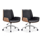Metal Base Contemporary Armless Desk Chair Ergonomic Mid-Back Office Chair 2 Piece Set Mid-Back (14-22 in.) Clearhalo 'furn' 'furn_office_chair' 'Furniture' 'Office Chairs' 'Office Furniture' 'office_chair' 5349768