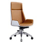 Metal Base Contemporary Armless Desk Chair Ergonomic Mid-Back Office Chair Orange White 1 Piece High-Back (Over 22 in.) Clearhalo 'furn' 'furn_office_chair' 'Furniture' 'Office Chairs' 'Office Furniture' 'office_chair' 5349772