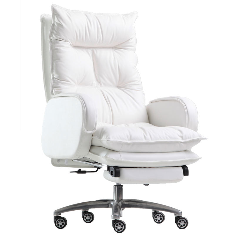 Ergonomische gestoffeerde taakstoel Moderne faux lederen arm bureau stoel