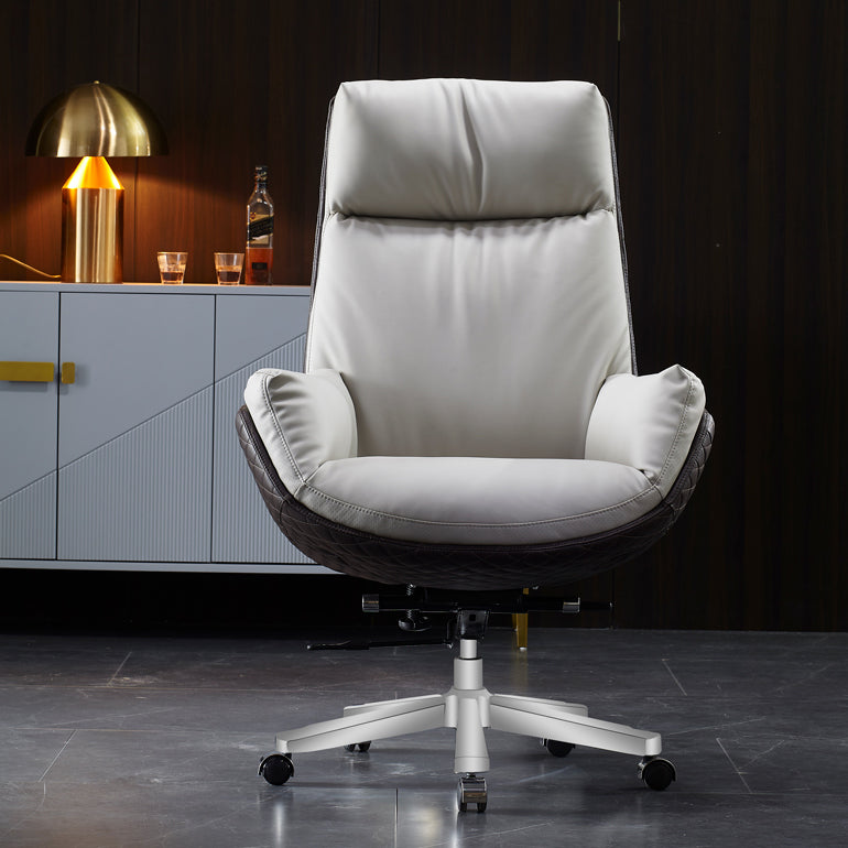 Sedia moderna per ufficio a casa ad armi imbottita sedia da scrivania posteriore hight con ruote