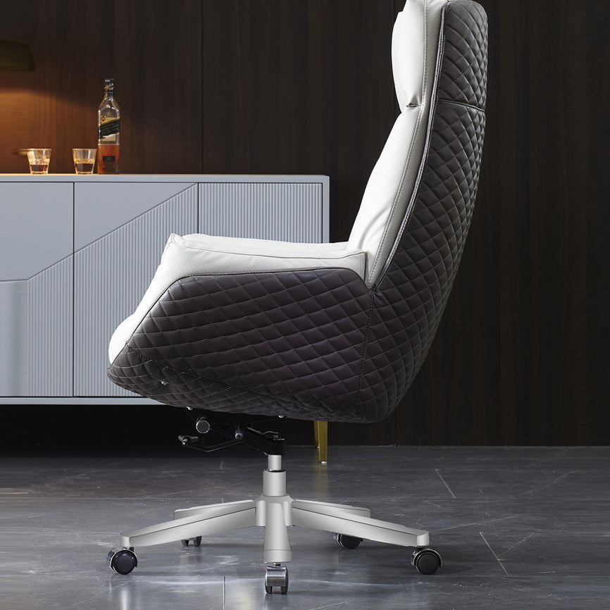 Moderner Arm Home Office Stuhl gepolstert Hight Back Desk Chair mit Rädern