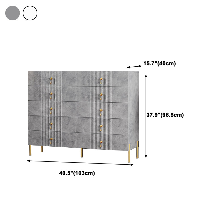 Cómoda vertical moderna de pizarra con varios cajones