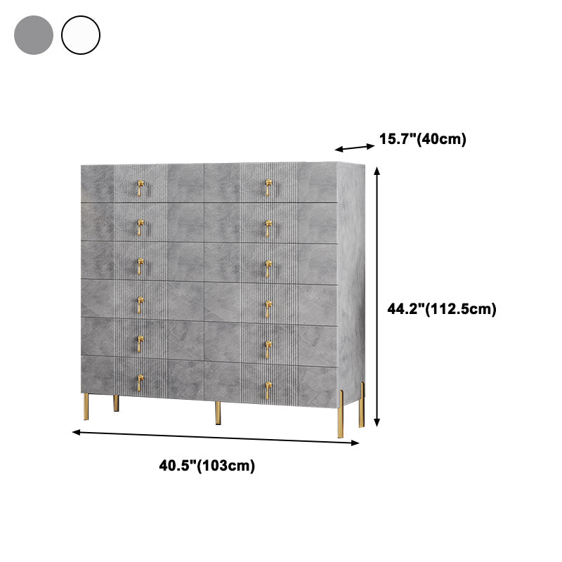 Cómoda vertical moderna de pizarra con varios cajones