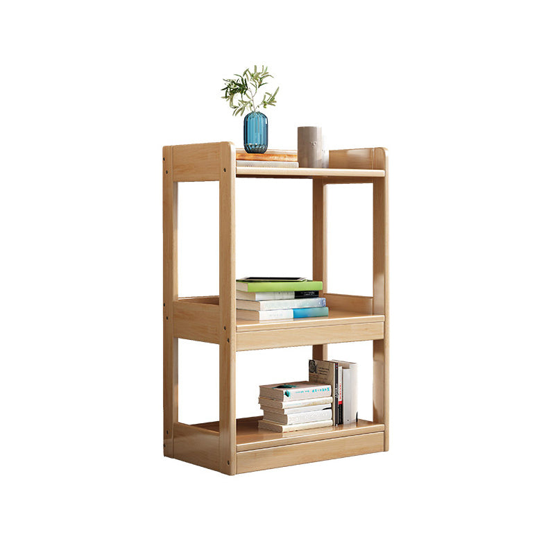 Contemporary Rubberwood Bookshelf Open Back Bookcase for Home Office 25.2"L x 11.8"W x 36.2"H Natural Clearhalo 'Bookcases' 'furn' 'furn_bookcases' 'Furniture' 'Office Furniture' 5350093