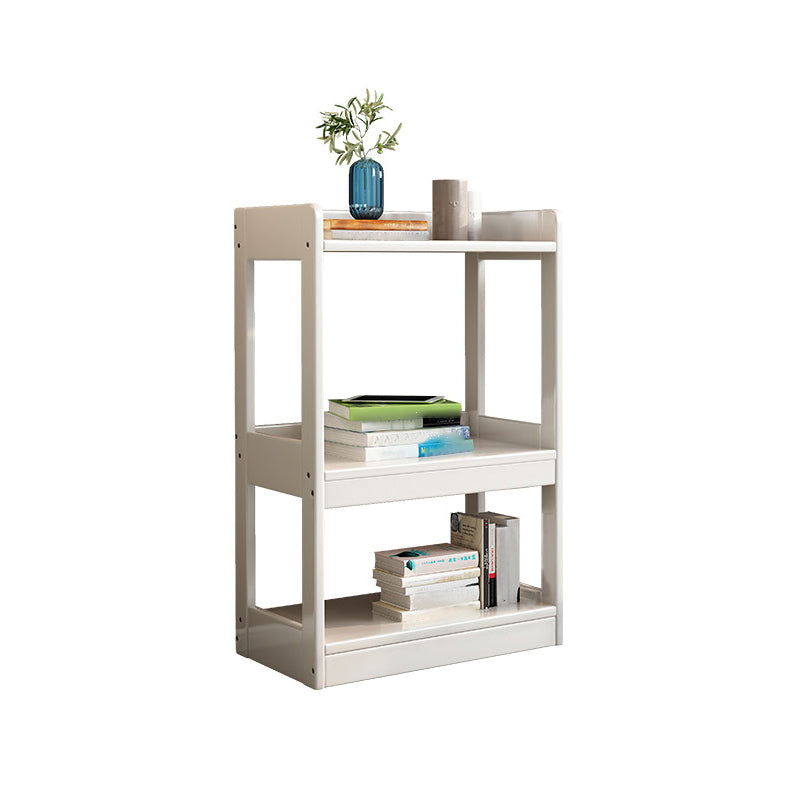 Contemporary Rubberwood Bookshelf Open Back Bookcase for Home Office 25.2"L x 11.8"W x 36.2"H White Clearhalo 'Bookcases' 'furn' 'furn_bookcases' 'Furniture' 'Office Furniture' 5350096