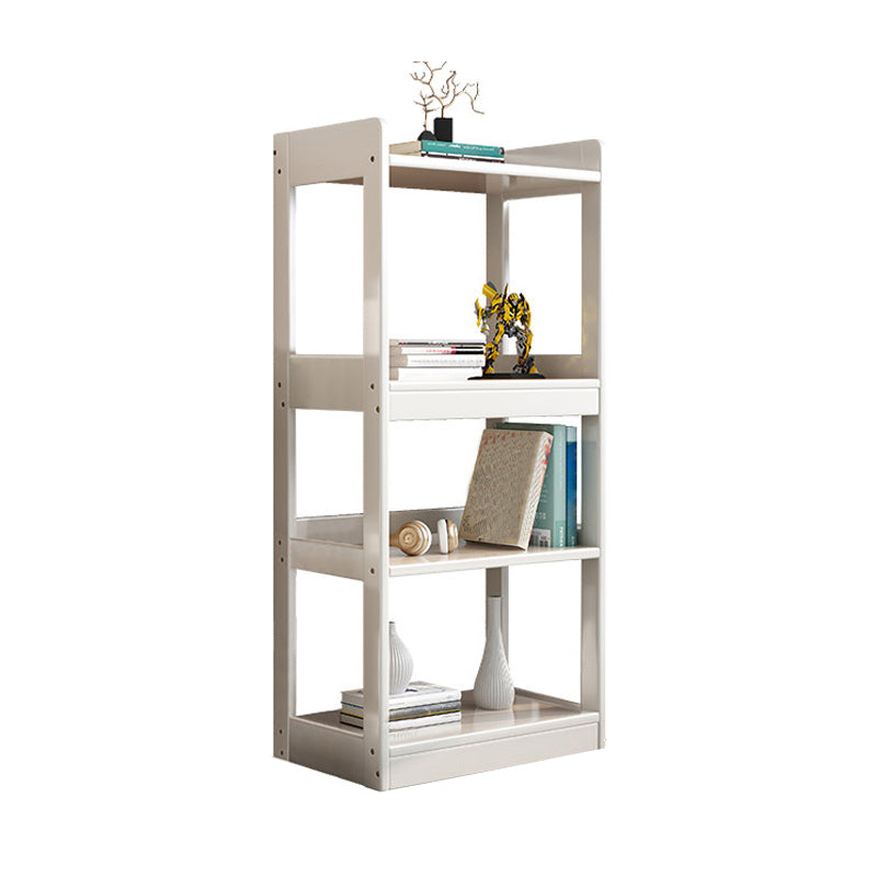 Contemporary Rubberwood Bookshelf Open Back Bookcase for Home Office 25.2"L x 11.8"W x 50.8"H White Clearhalo 'Bookcases' 'furn' 'furn_bookcases' 'Furniture' 'Office Furniture' 5350106