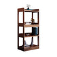 Contemporary Rubberwood Bookshelf Open Back Bookcase for Home Office 25.2"L x 11.8"W x 50.8"H Walnut Clearhalo 'Bookcases' 'furn' 'furn_bookcases' 'Furniture' 'Office Furniture' 5350108