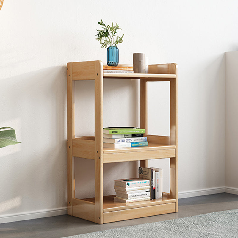 Contemporary Rubberwood Bookshelf Open Back Bookcase for Home Office Clearhalo 'Bookcases' 'furn' 'furn_bookcases' 'Furniture' 'Office Furniture' 5350109