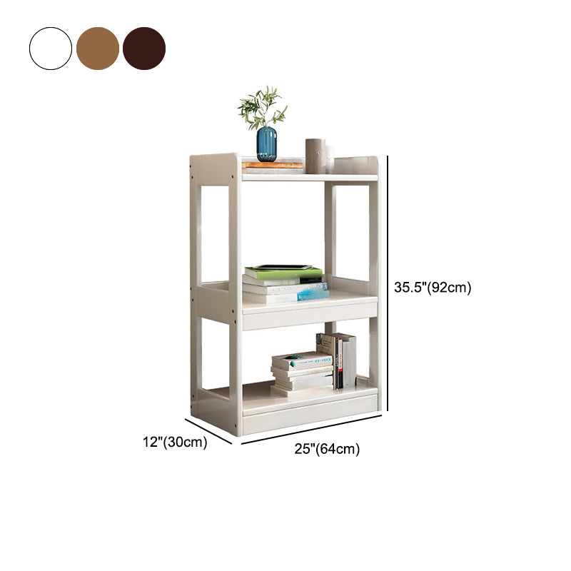 Contemporary Rubberwood Bookshelf Open Back Bookcase for Home Office Clearhalo 'Bookcases' 'furn' 'furn_bookcases' 'Furniture' 'Office Furniture' 5350111