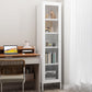 Modern Bookshelf Metal Closed Back Bookcase with Door for Office Clearhalo 'Bookcases' 'furn' 'furn_bookcases' 'Furniture' 'Office Furniture' 5350114