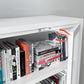 Modern Bookshelf Metal Closed Back Bookcase with Door for Office Clearhalo 'Bookcases' 'furn' 'furn_bookcases' 'Furniture' 'Office Furniture' 5350124