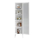 Modern Bookshelf Metal Closed Back Bookcase with Door for Office 15.7"L x 13.8"W x 70.9"H White Clearhalo 'Bookcases' 'furn' 'furn_bookcases' 'Furniture' 'Office Furniture' 5350135