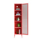 Modern Bookshelf Metal Closed Back Bookcase with Door for Office 15.7"L x 13.8"W x 70.9"H Pink Clearhalo 'Bookcases' 'furn' 'furn_bookcases' 'Furniture' 'Office Furniture' 5350136