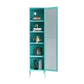 Modern Bookshelf Metal Closed Back Bookcase with Door for Office 15.7"L x 13.8"W x 70.9"H Sky Blue Clearhalo 'Bookcases' 'furn' 'furn_bookcases' 'Furniture' 'Office Furniture' 5350138