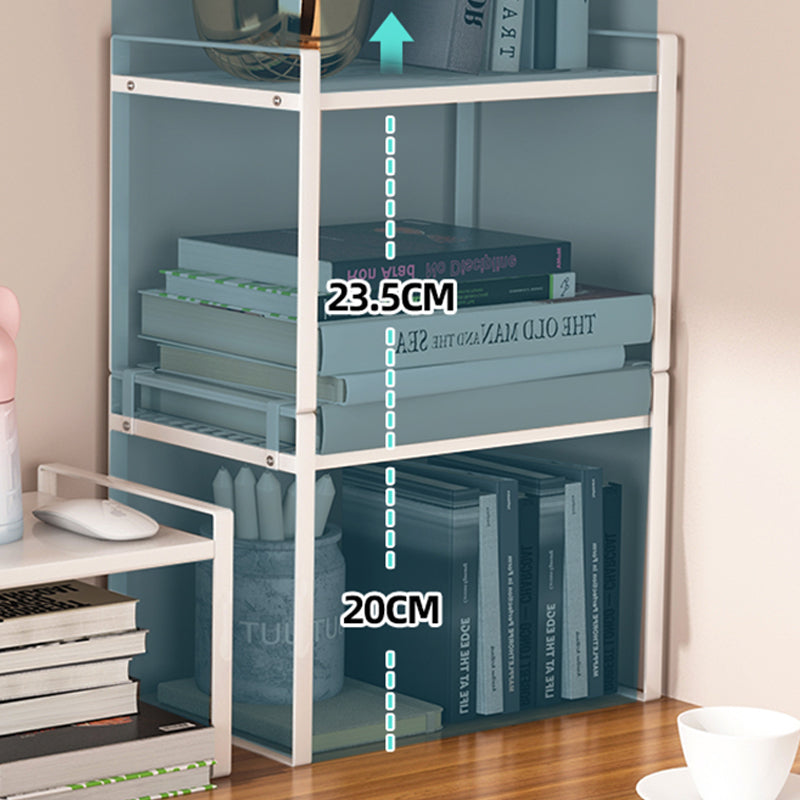 Contemporary Style Metal Bookshelf Open Back Bookcase for Home Office Clearhalo 'Bookcases' 'furn' 'furn_bookcases' 'Furniture' 'Office Furniture' 5350157