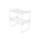 Contemporary Style Metal Bookshelf Open Back Bookcase for Home Office 12.9"L x 8.3"W x 14.4"H White Clearhalo 'Bookcases' 'furn' 'furn_bookcases' 'Furniture' 'Office Furniture' 5350161