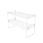 Contemporary Style Metal Bookshelf Open Back Bookcase for Home Office 20.1"L x 8.3"W x 14.4"H White Clearhalo 'Bookcases' 'furn' 'furn_bookcases' 'Furniture' 'Office Furniture' 5350163