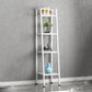 Contemporary Ladder Bookshelf Metal Open Back Bookcase for Home Office