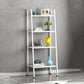Contemporary Ladder Bookshelf Metal Open Back Bookcase for Home Office