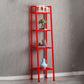 Contemporary Ladder Bookshelf Metal Open Back Bookcase for Home Office