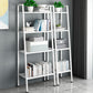 Contemporary Ladder Bookshelf Metal Open Back Bookcase for Home Office