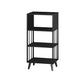 Modern Style Metal Bookshelf Black Open Back Bookcase for Home Office 23.6"L x 11.8"W x 42.5"H Clearhalo 'Bookcases' 'furn' 'furn_bookcases' 'Furniture' 'Office Furniture' 5350228