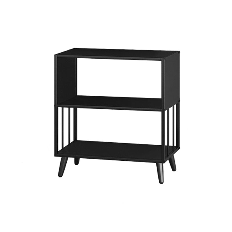 Modern Style Metal Bookshelf Black Open Back Bookcase for Home Office 31.4"L x 11.8"W x 28.7"H Clearhalo 'Bookcases' 'furn' 'furn_bookcases' 'Furniture' 'Office Furniture' 5350233