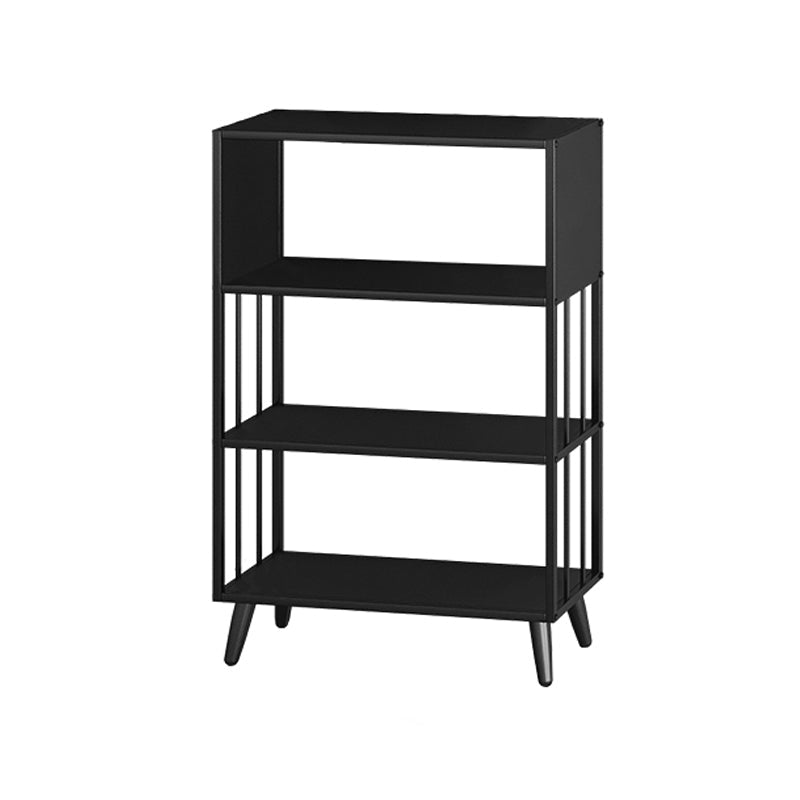 Modern Style Metal Bookshelf Black Open Back Bookcase for Home Office 31.5"L x 11.8"W x 42.5"H Clearhalo 'Bookcases' 'furn' 'furn_bookcases' 'Furniture' 'Office Furniture' 5350235