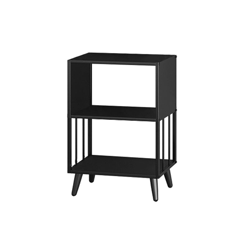 Modern Style Metal Bookshelf Black Open Back Bookcase for Home Office 23.6"L x 11.8"W x 28.7"H Clearhalo 'Bookcases' 'furn' 'furn_bookcases' 'Furniture' 'Office Furniture' 5350236