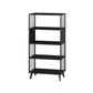 Modern Style Metal Bookshelf Black Open Back Bookcase for Home Office 31.5"L x 11.8"W x 56.3"H Clearhalo 'Bookcases' 'furn' 'furn_bookcases' 'Furniture' 'Office Furniture' 5350238