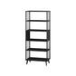 Modern Style Metal Bookshelf Black Open Back Bookcase for Home Office 31.5"L x 11.8"W x 68.9"H Clearhalo 'Bookcases' 'furn' 'furn_bookcases' 'Furniture' 'Office Furniture' 5350240