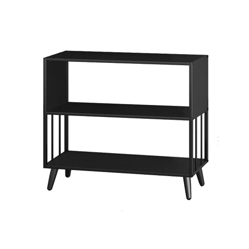 Modern Style Metal Bookshelf Black Open Back Bookcase for Home Office 39.4"L x 11.8"W x 28.7"H Clearhalo 'Bookcases' 'furn' 'furn_bookcases' 'Furniture' 'Office Furniture' 5350242