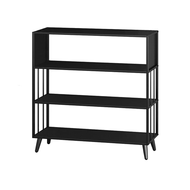 Modern Style Metal Bookshelf Black Open Back Bookcase for Home Office 47.2"L x 11.8"W x 42.5"H Clearhalo 'Bookcases' 'furn' 'furn_bookcases' 'Furniture' 'Office Furniture' 5350251