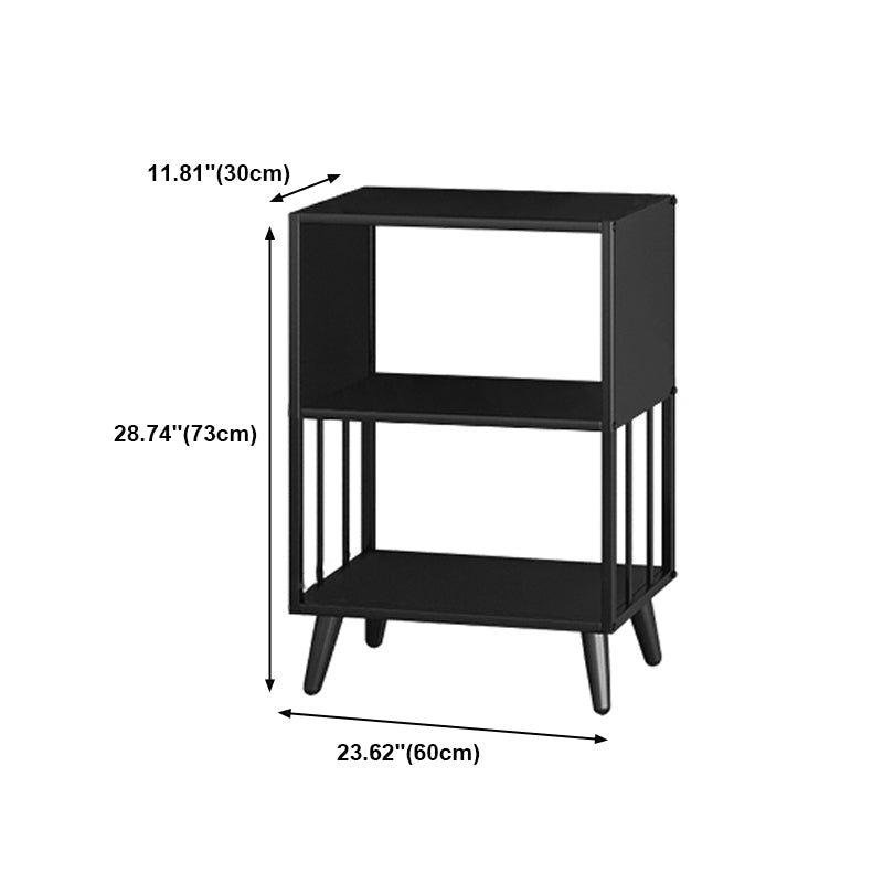 Modern Style Metal Bookshelf Black Open Back Bookcase for Home Office Clearhalo 'Bookcases' 'furn' 'furn_bookcases' 'Furniture' 'Office Furniture' 5350255