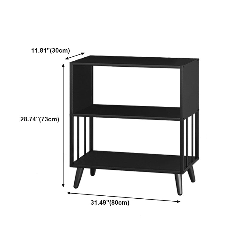 Modern Style Metal Bookshelf Black Open Back Bookcase for Home Office Clearhalo 'Bookcases' 'furn' 'furn_bookcases' 'Furniture' 'Office Furniture' 5350256
