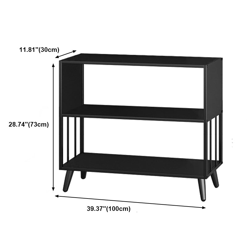 Modern Style Metal Bookshelf Black Open Back Bookcase for Home Office Clearhalo 'Bookcases' 'furn' 'furn_bookcases' 'Furniture' 'Office Furniture' 5350257