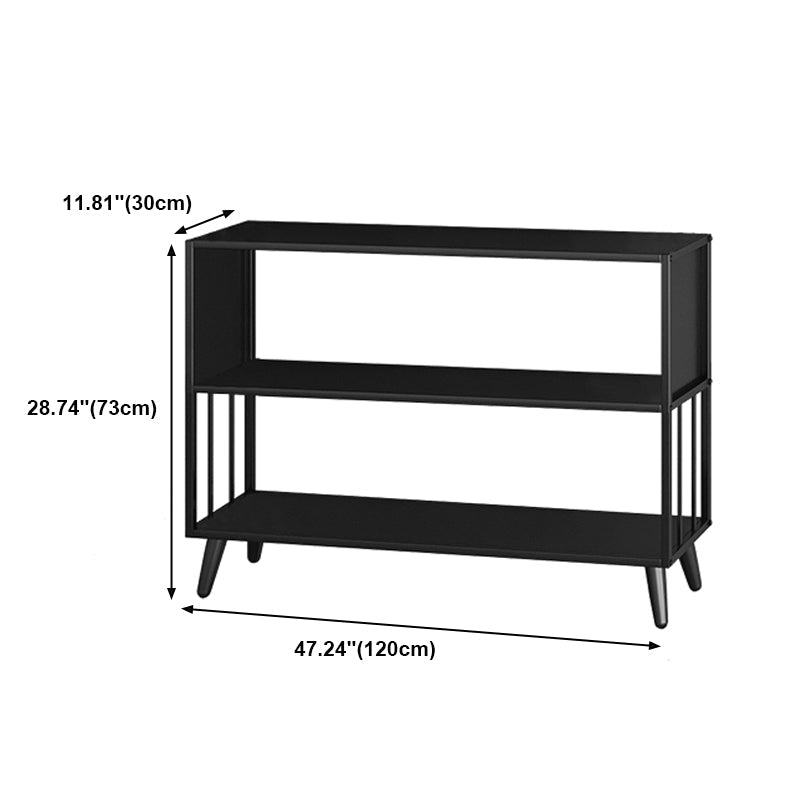 Modern Style Metal Bookshelf Black Open Back Bookcase for Home Office Clearhalo 'Bookcases' 'furn' 'furn_bookcases' 'Furniture' 'Office Furniture' 5350258