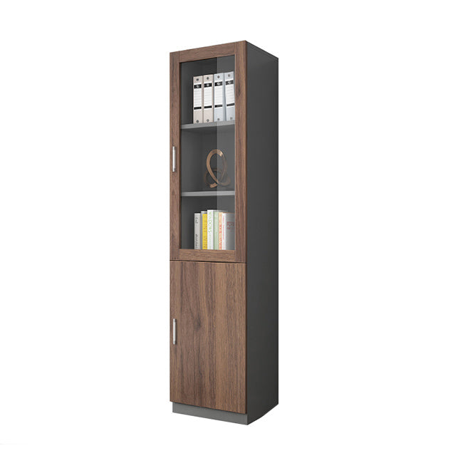 Hedendaagse ingenieur Wood Bookshelf Gesloten Back Case met deur voor thuiskantoor
