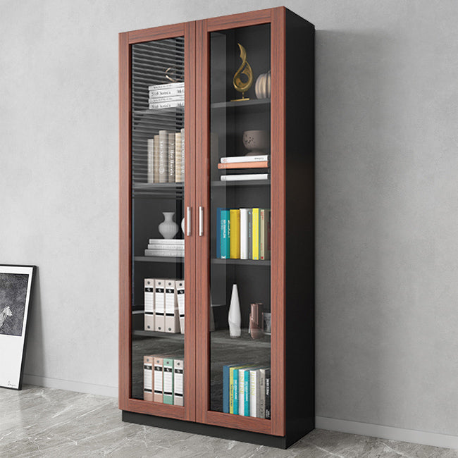 Hedendaagse ingenieur Wood Bookshelf Gesloten Back Case met deur voor thuiskantoor