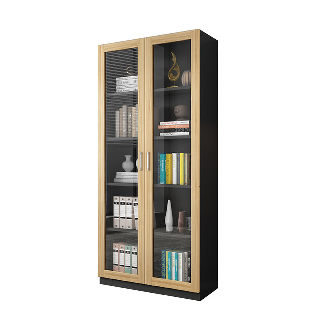 Hedendaagse ingenieur Wood Bookshelf Gesloten Back Case met deur voor thuiskantoor