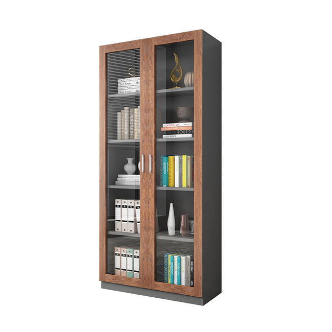 Hedendaagse ingenieur Wood Bookshelf Gesloten Back Case met deur voor thuiskantoor