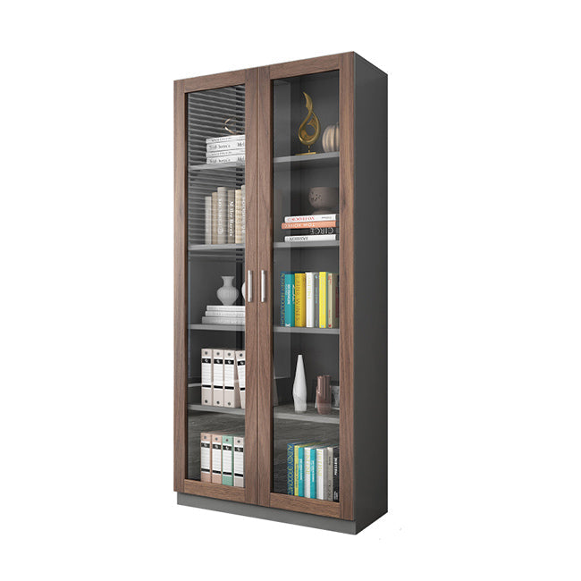 Hedendaagse ingenieur Wood Bookshelf Gesloten Back Case met deur voor thuiskantoor